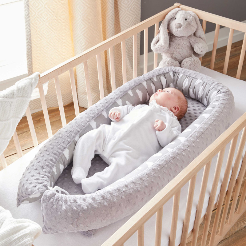 TEALP Reducteur de lit Bebe Cocon Nid pour nouveau-né nourrisson baby nest pour bébé couffin de voyage portable, réducteur Lit Bébé avec Couette 