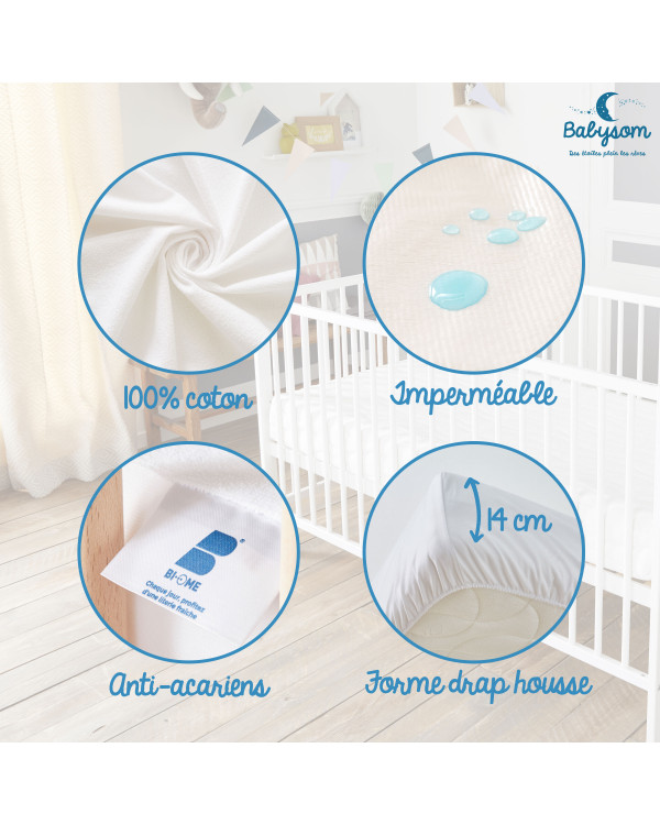 Protège matelas éponge anti-acarien