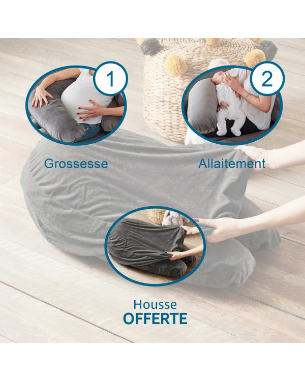 Coussin d'allaitement + charlotte
