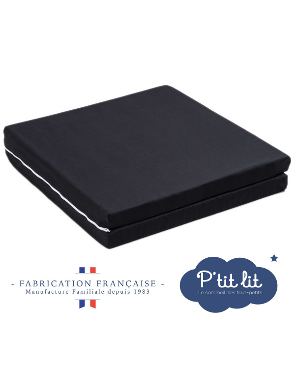 Matelas pliable noir 60x120