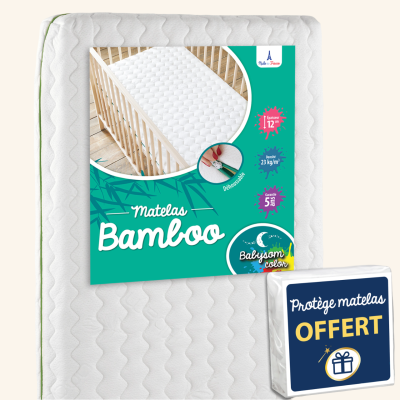 Matelas bébé color bambou - Fabrication Française