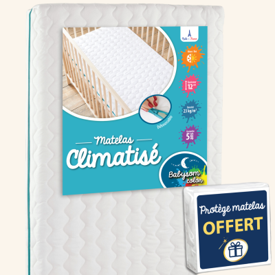 Matelas bébé color climatisé - Fabrication Française