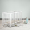 Lit Bébé Essentiel en Bois – Blanc ou Hêtre | 60x120 ou 70x140