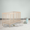 Lit Bébé Essentiel en Bois – Blanc ou Hêtre | 60x120 ou 70x140