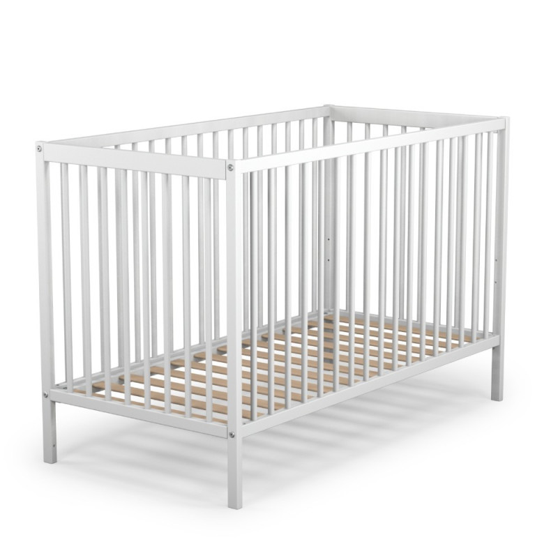 Lit Bébé Essentiel en Bois – Blanc ou Hêtre | 60x120 ou 70x140