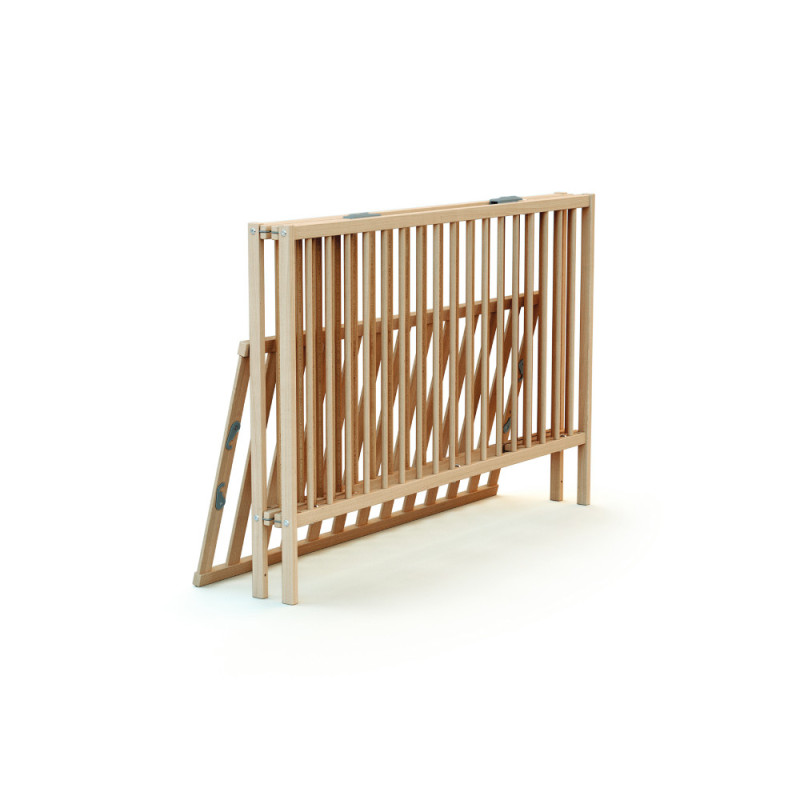 Lit bébé pliant en bois 60x120