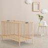 Lit bébé pliant en bois 60x120