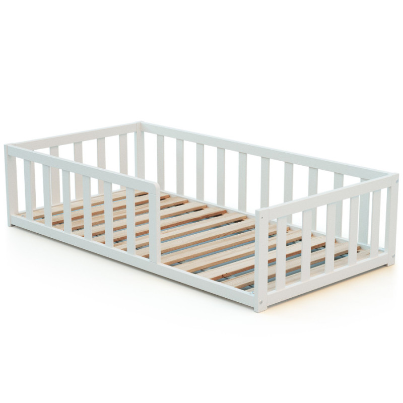 Lit au sol 70x140 – Bois blanc ou hêtre brut | Babysom
