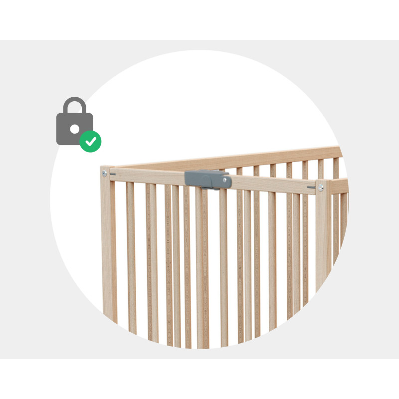 Lit bébé pliant en bois 60x120