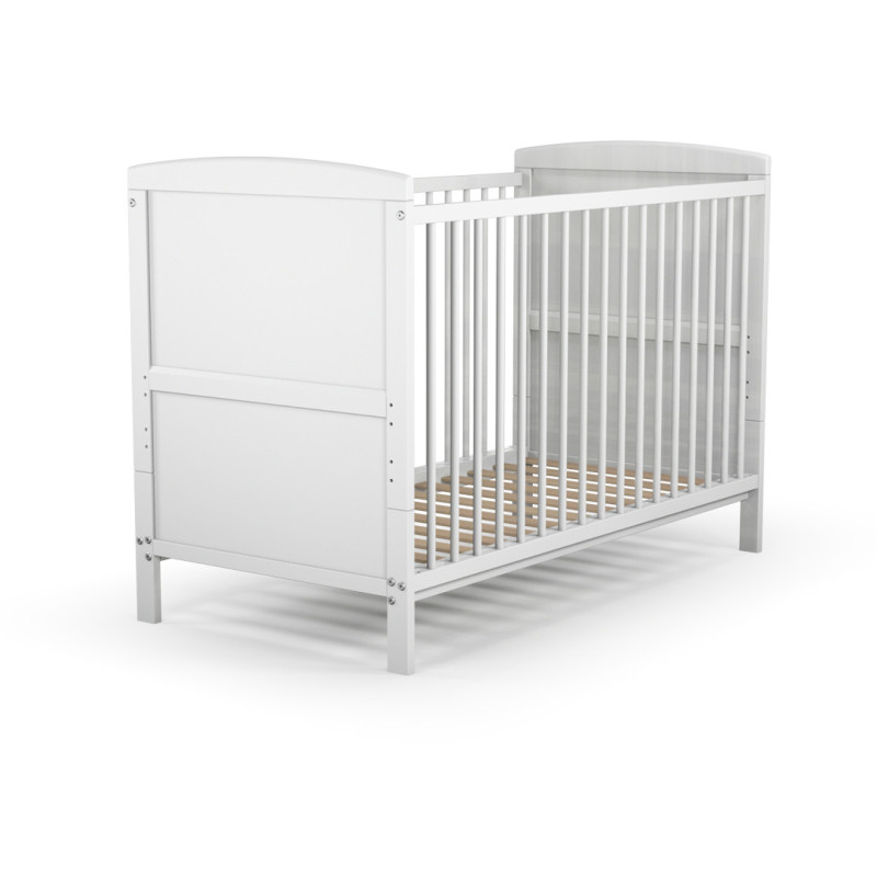 Lit bébé EVOLUTIF bois blanc + matelas bébé climatisé