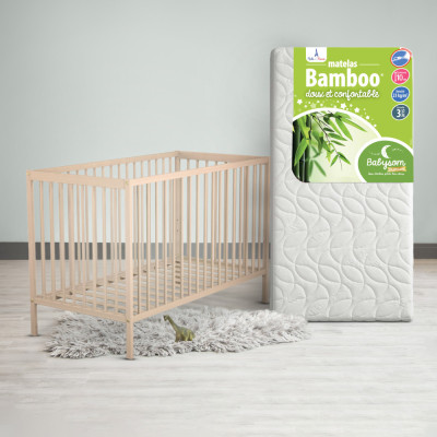 Pack lit bébé + matelas bamboo 60x120 | Babysom