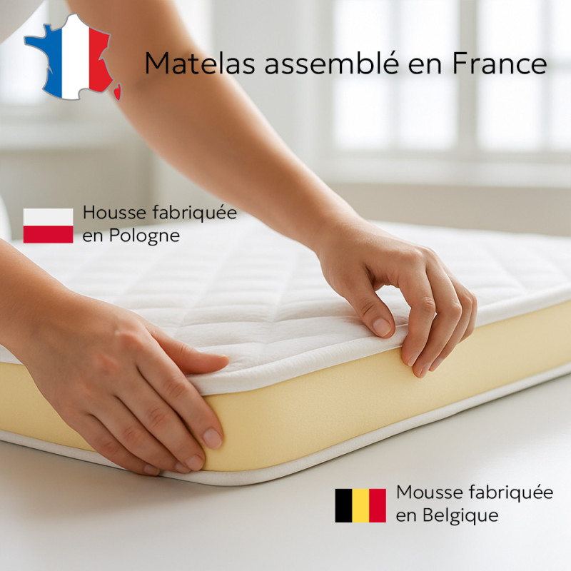 Matelas cododo, berceau bambou - Fabrication Française