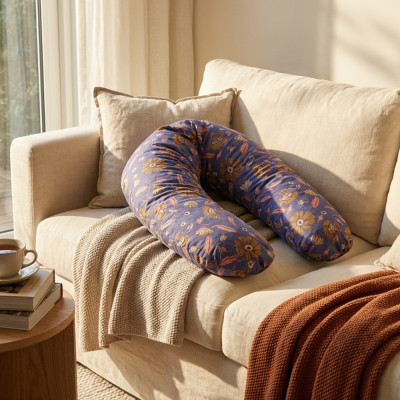 Coussin de maternité/grossesse/allaitement en coton fleuri - Babysom