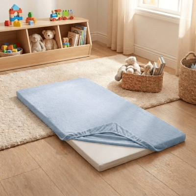 Pack Voyage Bébé : Matelas Pliant 60x120 + Drap Éponge