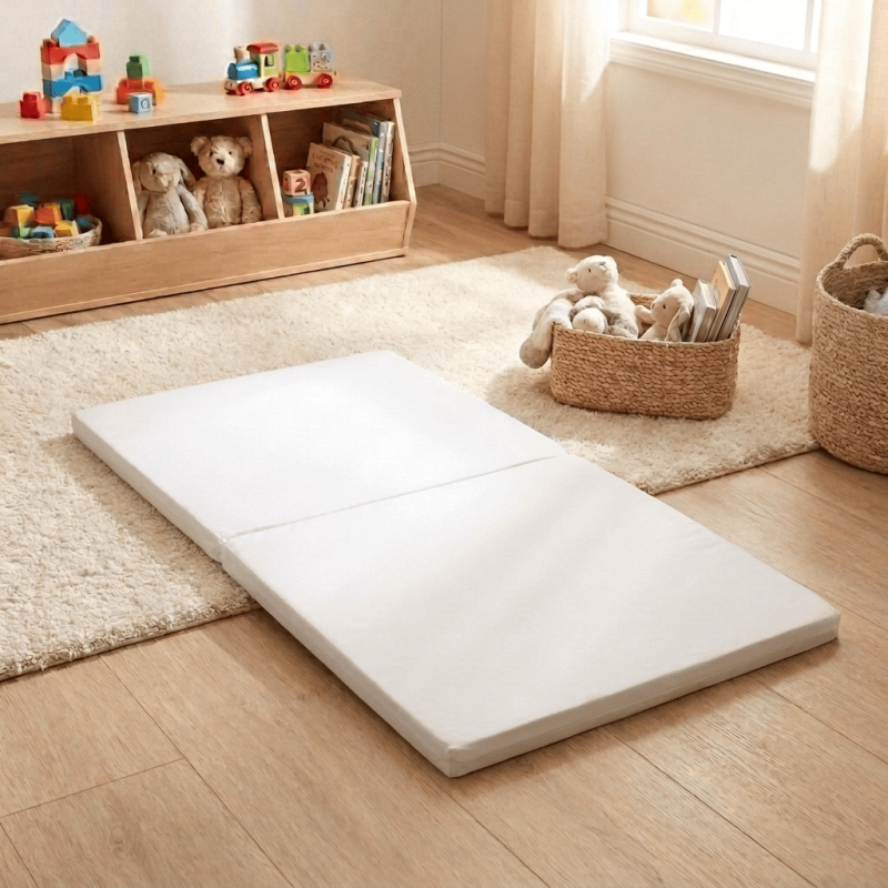 Pack Voyage Bébé : Matelas Pliant 60x120 + Drap Éponge