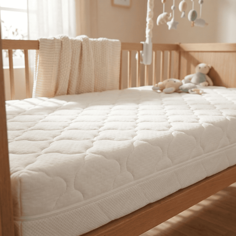 Pack Matelas Bébé 60x120 + Plan Incliné Étoiles + Protège matelas