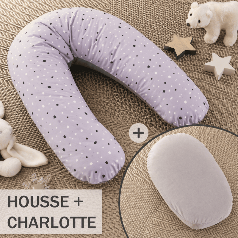 Pack Coussin Maternité XXL + Charlotte Pouf