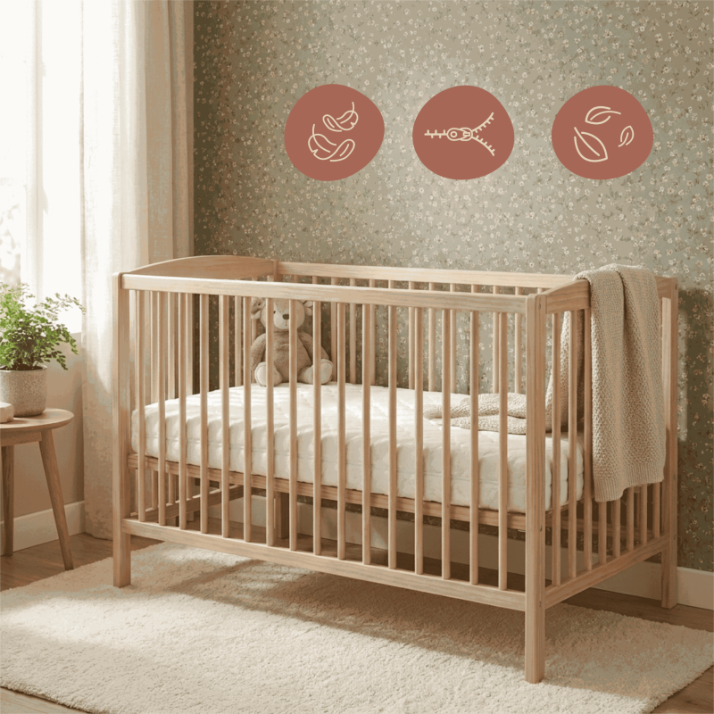 Pack Matelas Bamboo 60x120 + Drap Imperméable