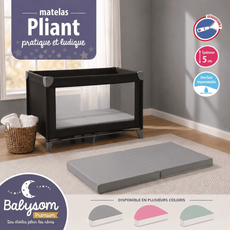 Matelas lit parapluie - Fabrication Française