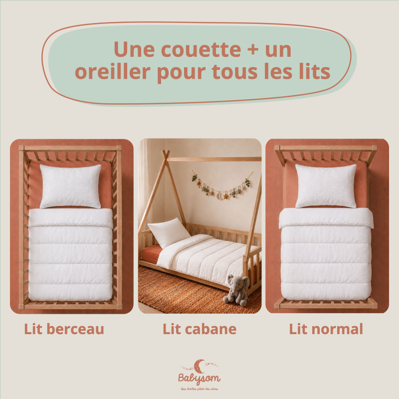 Lot couette + oreiller