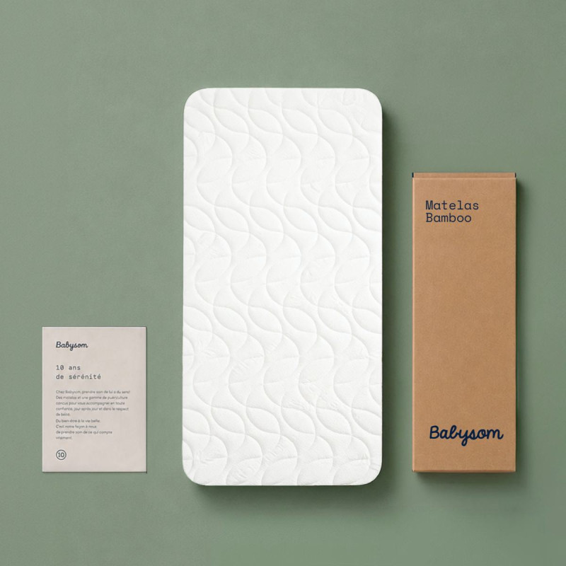 Matelas bébé Bamboo 60x120 et 70x140 | Assemblé en France | Babysom