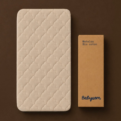 Matelas bébé Coton Bio 60x120 et 70x140 | Babysom