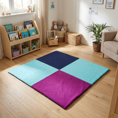 Tapis de parc 95x95 cm Oursons réversible | Babysom