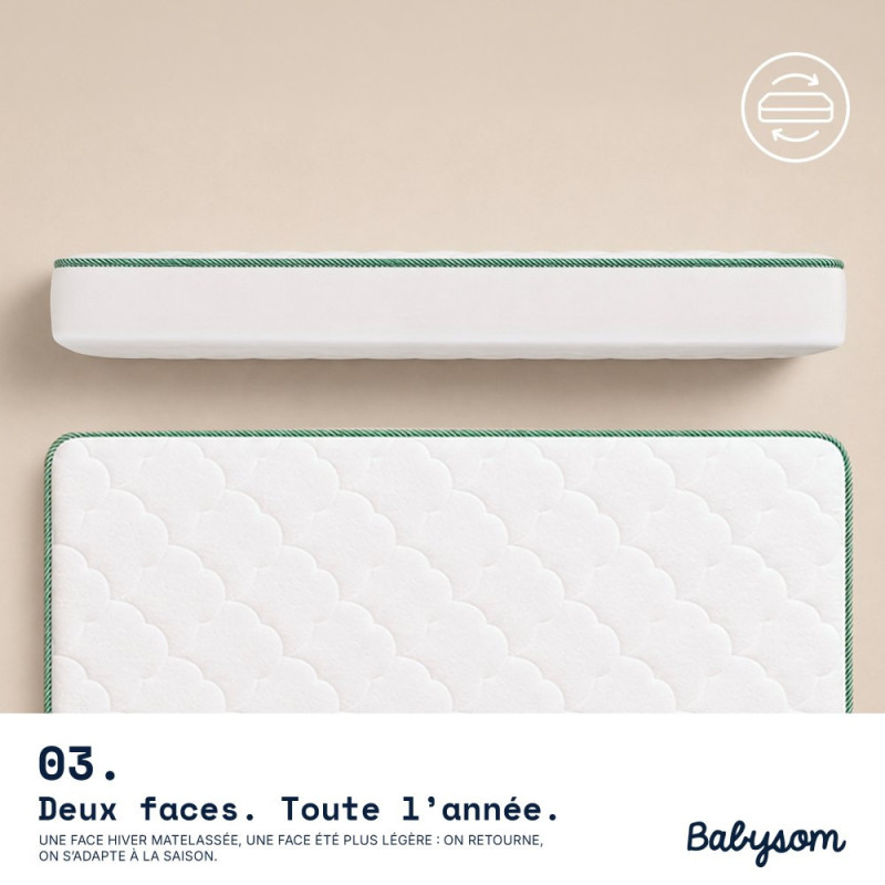 Matelas bébé Essentiel 60x120 cm petit prix | Babysom