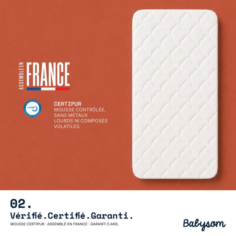 Matelas 4 saisons 60x120, 70x140 et 80x160 | Babysom