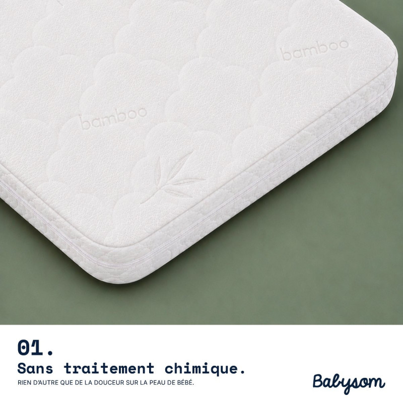 Matelas cododo 50x83 et 52x89, assemblé en France | Babysom
