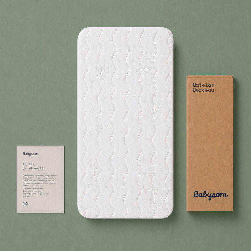 Matelas berceau 40x80 et 40x90, assemblé en France | Babysom