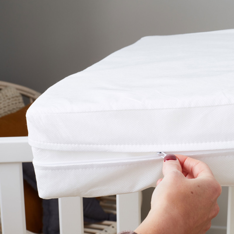 Protège-matelas Bébé 2 En 1 Babysom – Drap Doux + Alèse Imperméable Silencieuse – Lavable Machine, Taille 60x120 Ou 70x140 Cm