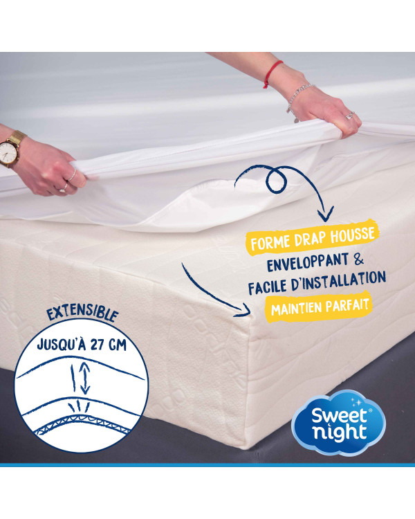 Protège matelas enfant imperméable 100% coton anti-acarien