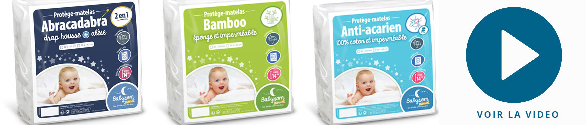 Protège matelas bébé en éponge bambou imperméable