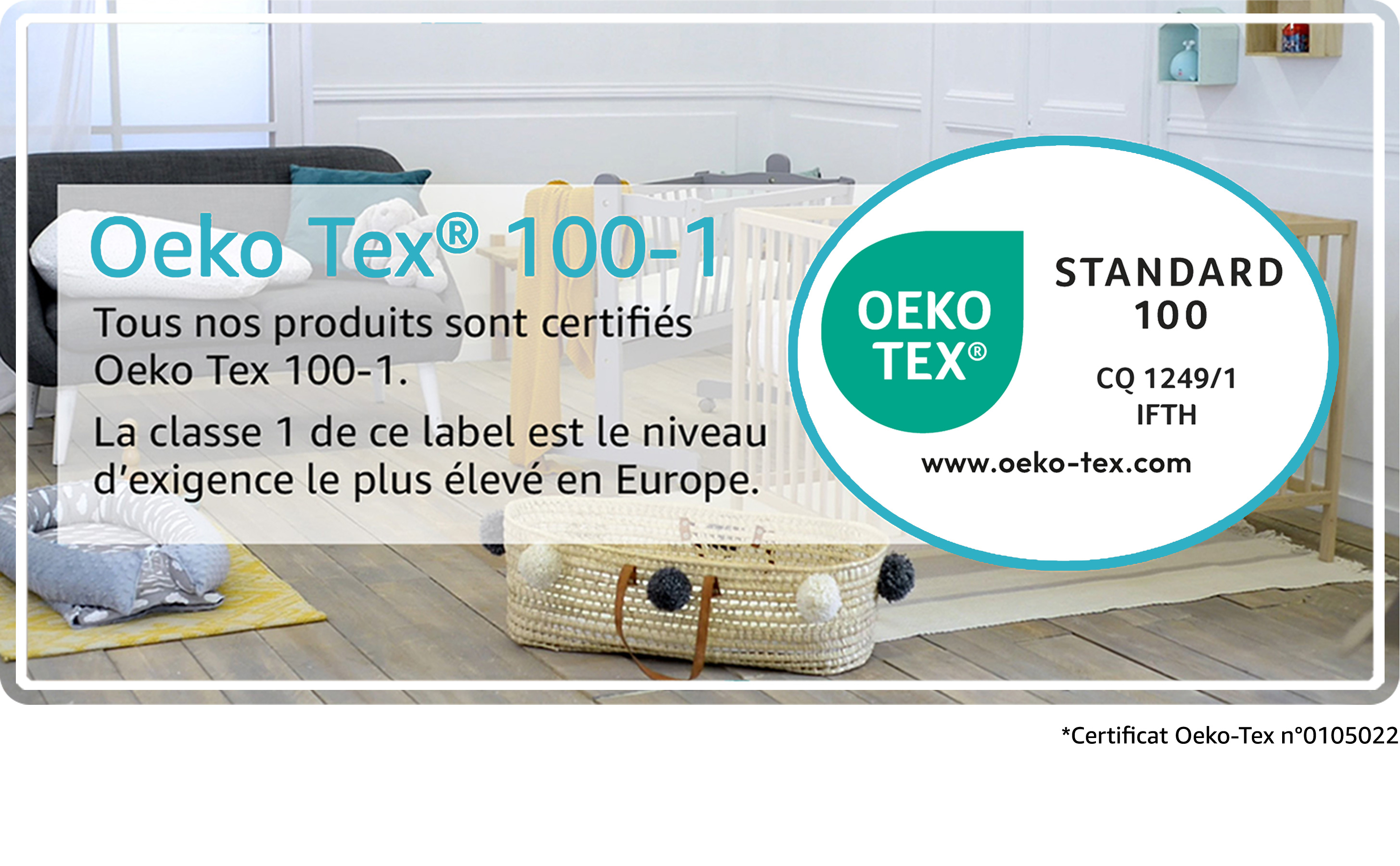 Protège matelas anti-acarien - Certifié Oeko Tex